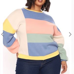 Fashion Nova Colorblock Sweatshirt